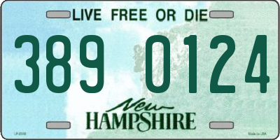 NH license plate 3890124