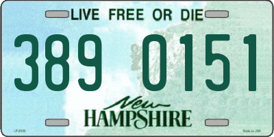 NH license plate 3890151