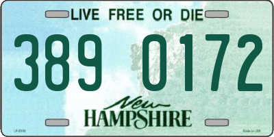 NH license plate 3890172