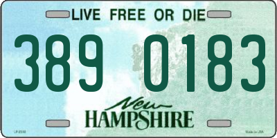 NH license plate 3890183