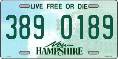 NH license plate 3890189