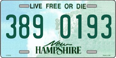 NH license plate 3890193