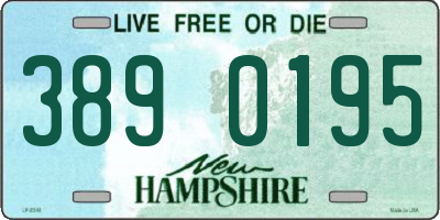 NH license plate 3890195