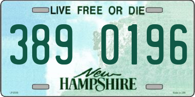 NH license plate 3890196