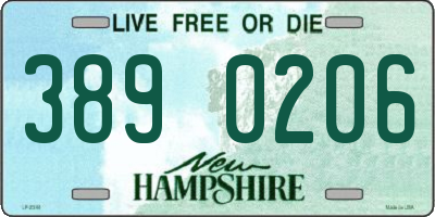 NH license plate 3890206