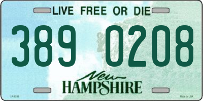 NH license plate 3890208