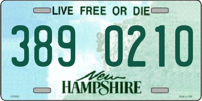 NH license plate 3890210