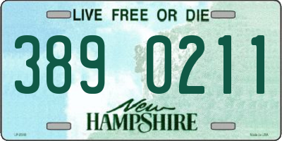 NH license plate 3890211