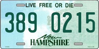 NH license plate 3890215