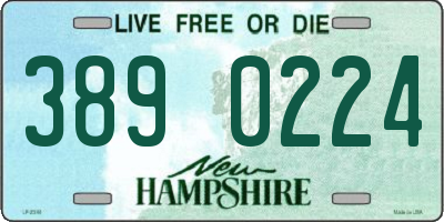 NH license plate 3890224