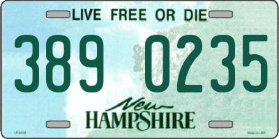 NH license plate 3890235