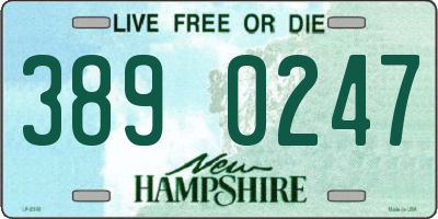 NH license plate 3890247