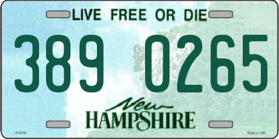 NH license plate 3890265