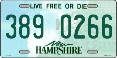 NH license plate 3890266