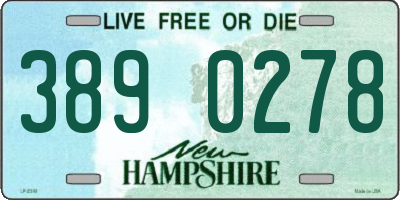 NH license plate 3890278