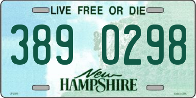 NH license plate 3890298