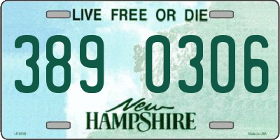 NH license plate 3890306