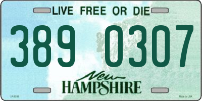 NH license plate 3890307