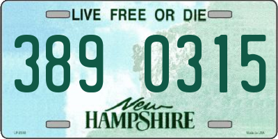 NH license plate 3890315