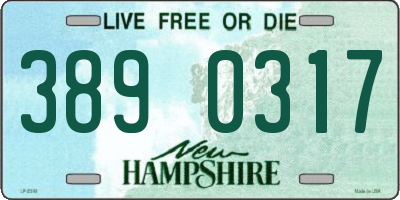 NH license plate 3890317