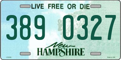 NH license plate 3890327