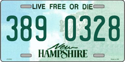 NH license plate 3890328