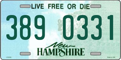 NH license plate 3890331