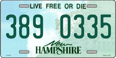 NH license plate 3890335