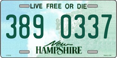 NH license plate 3890337