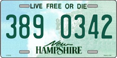 NH license plate 3890342