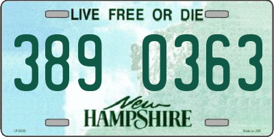 NH license plate 3890363