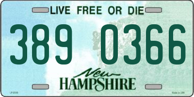 NH license plate 3890366