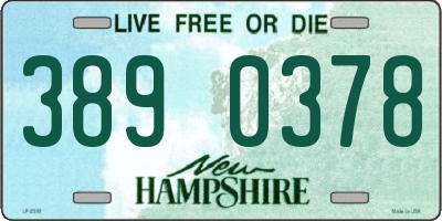 NH license plate 3890378