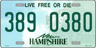 NH license plate 3890380
