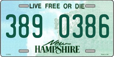 NH license plate 3890386