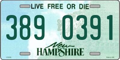 NH license plate 3890391