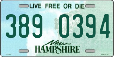 NH license plate 3890394