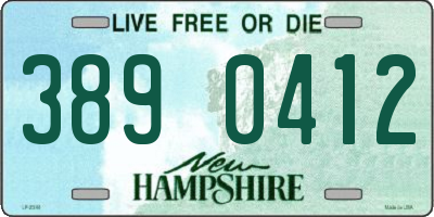 NH license plate 3890412