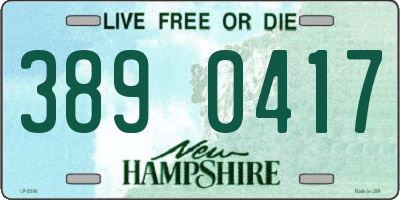 NH license plate 3890417