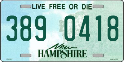 NH license plate 3890418