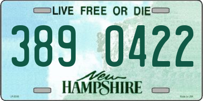 NH license plate 3890422