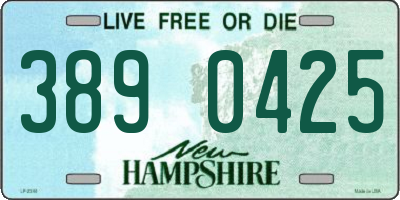 NH license plate 3890425