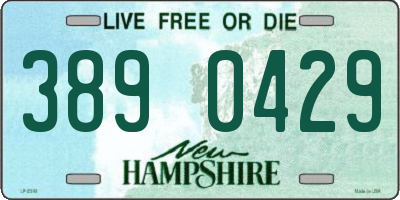 NH license plate 3890429