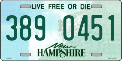 NH license plate 3890451