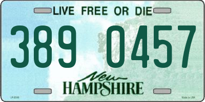 NH license plate 3890457