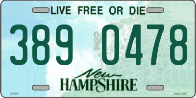 NH license plate 3890478