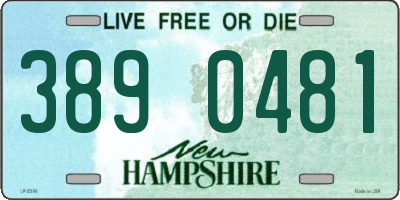 NH license plate 3890481