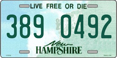 NH license plate 3890492