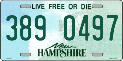 NH license plate 3890497