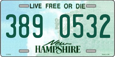 NH license plate 3890532